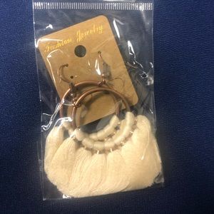 Cream tassel earrings